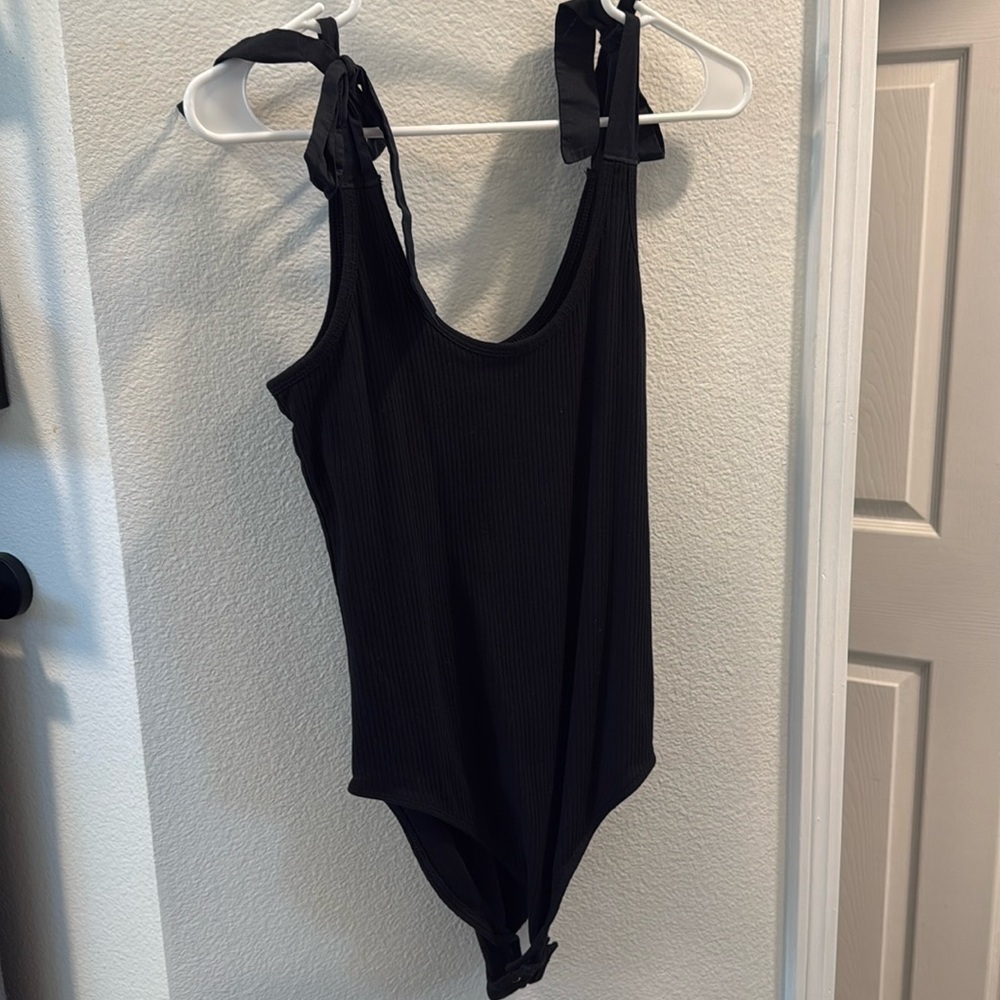 Tie strap tank top bodysuit